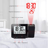 Black Projection Alarm Clock with Usb My Wall Clock